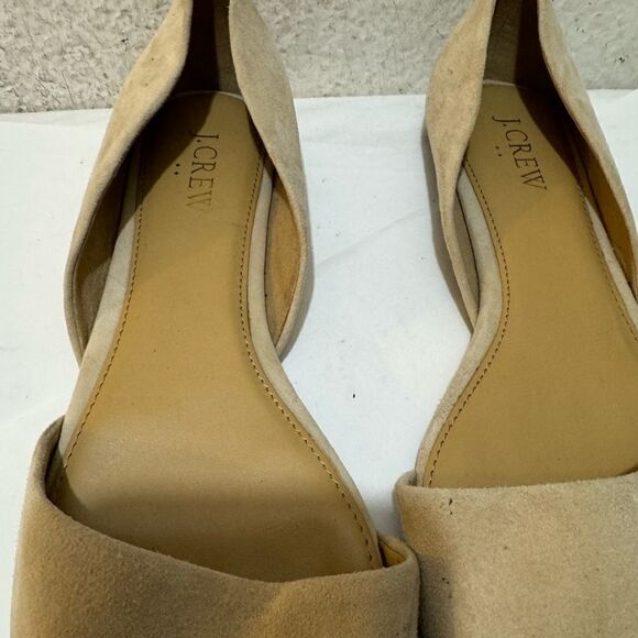 Jcrew suede pointed toe flats tan taupe size 8 - Picture 5 of 7